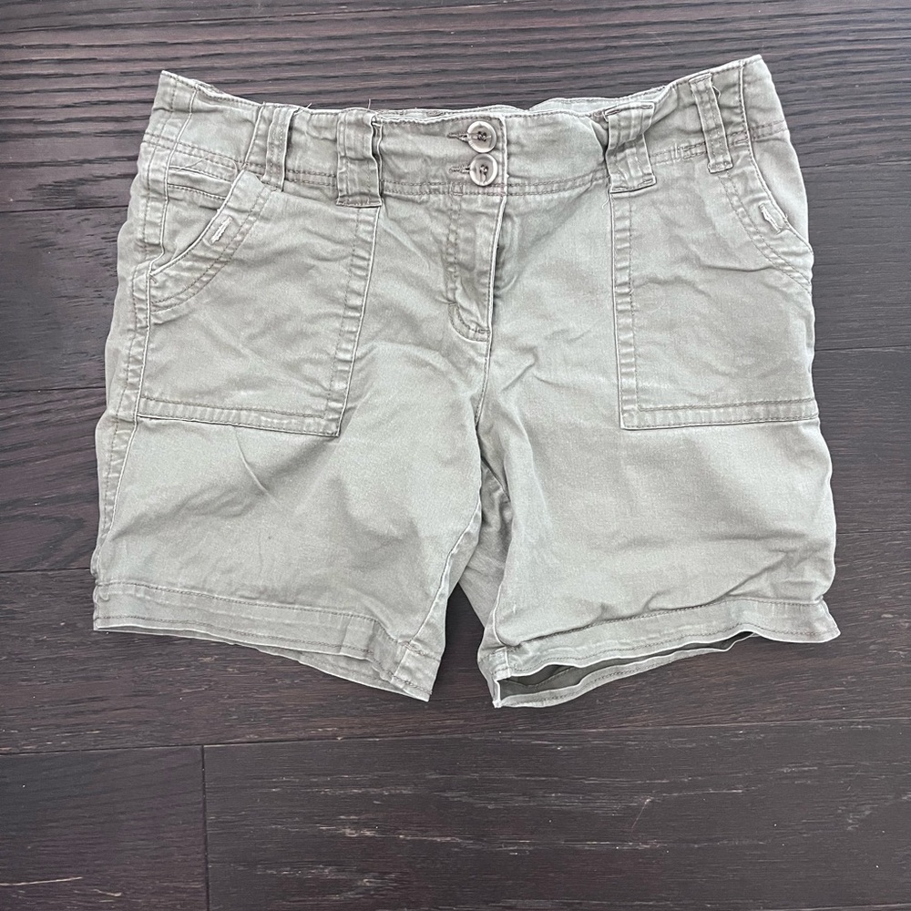 Women's Army Green Casual Bermuda Shorts
